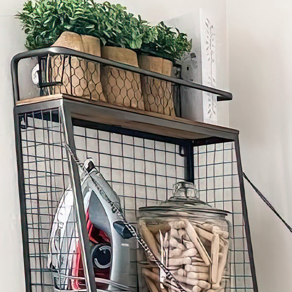 Wall Mounted Cubby with Fold Down Wall Shelf