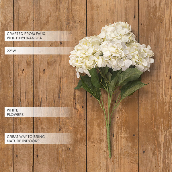 22 Inch Faux Hydrangea Bush