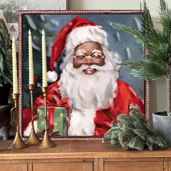 Vintage Inspired Santa Wall Art, Choose Your Style