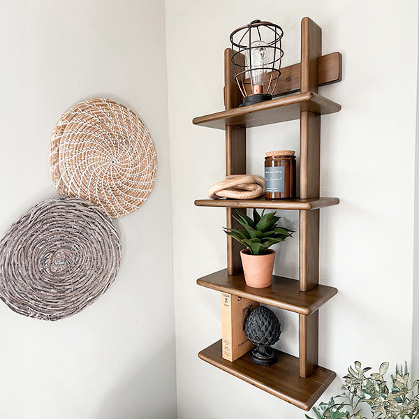 4 Tier Ladder Wall Shelf Unit