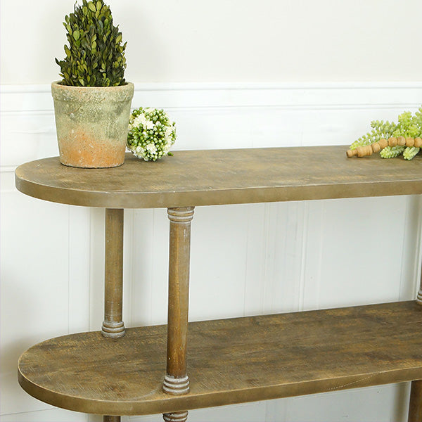Aurora 3 Tiered Wood Console Table