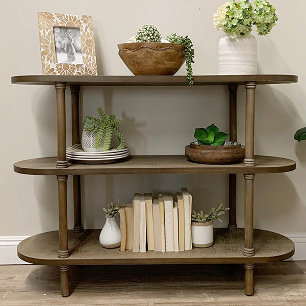 Aurora 3 Tiered Wood Console Table
