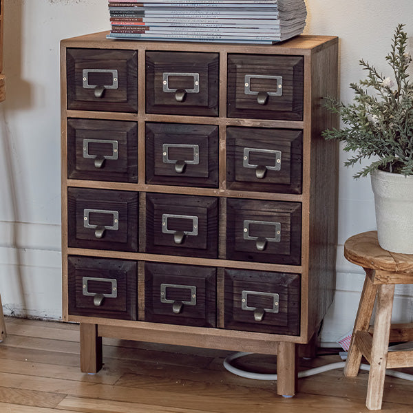 Vintage Inspired Apothecary Wooden Cabinet