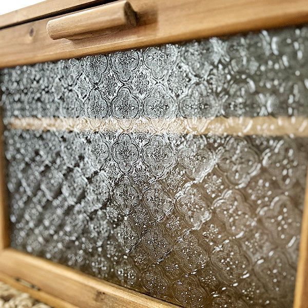 Rustic Wooden Tabletop Storage Cabinet