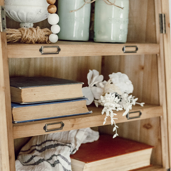 Wooden Baker's Display Wall Cabinet
