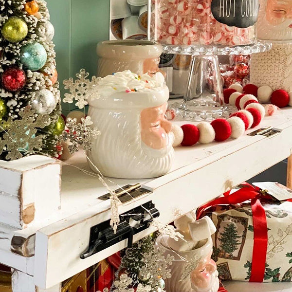 White Wooden Bakery Cart