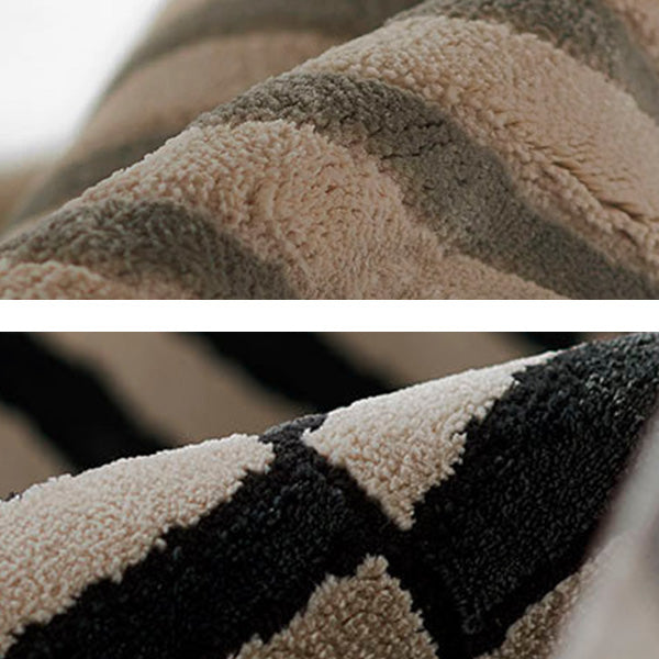 Striped Pattern Hand Tufted Area Rug, Pick Your Color/Size