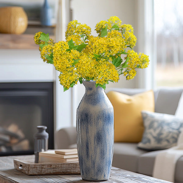 29 Inch Yellow Snowball Spray, Set of 3 Stems