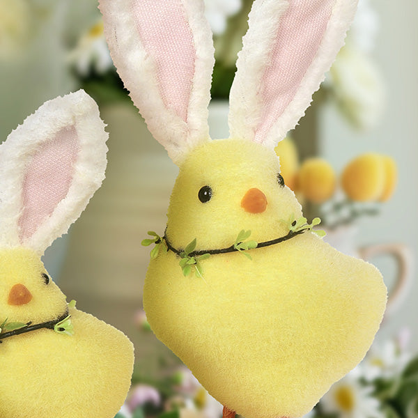 Easter Chicks with Bunny Ears, Set of 3