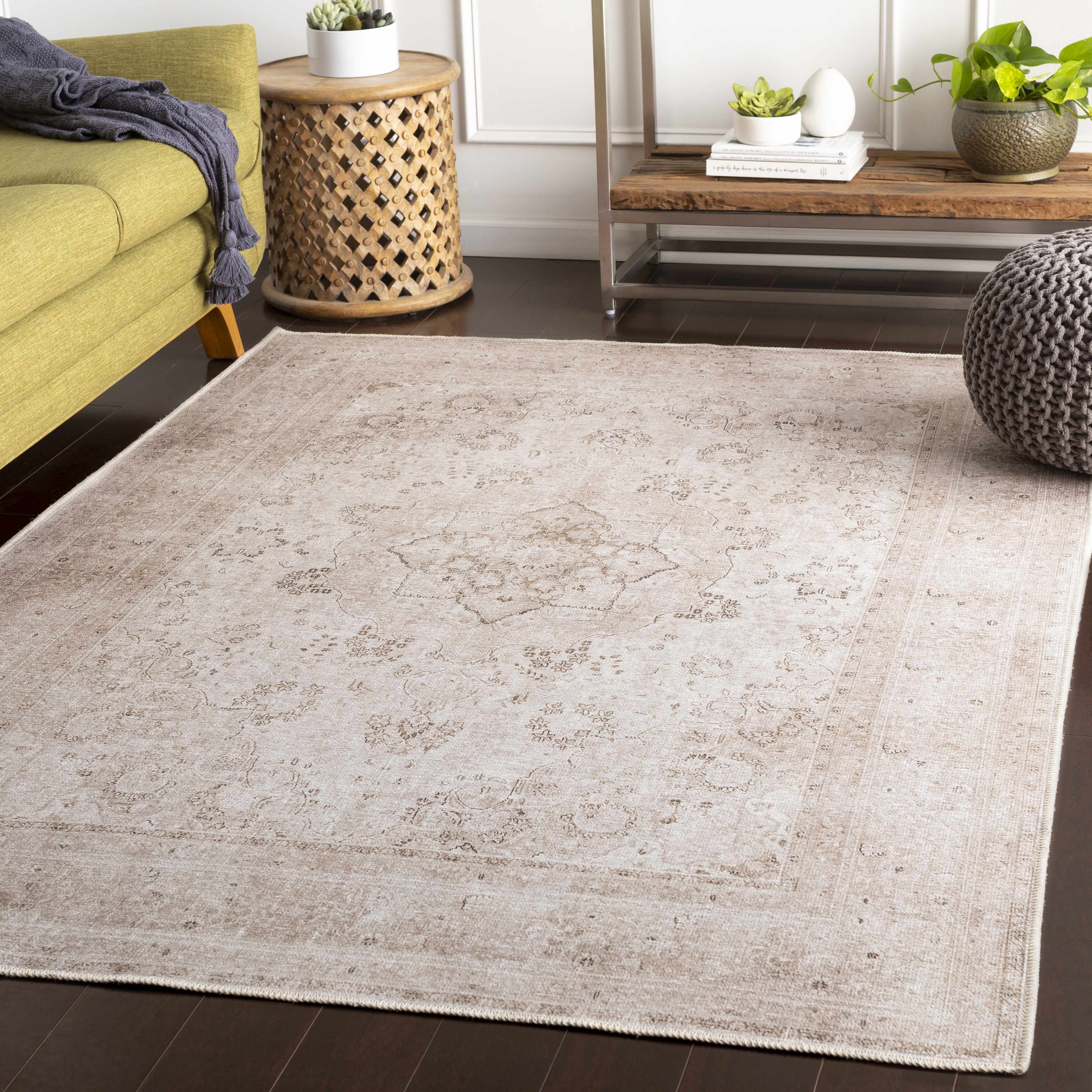 Multi-Color Patterned Washable Area Rug