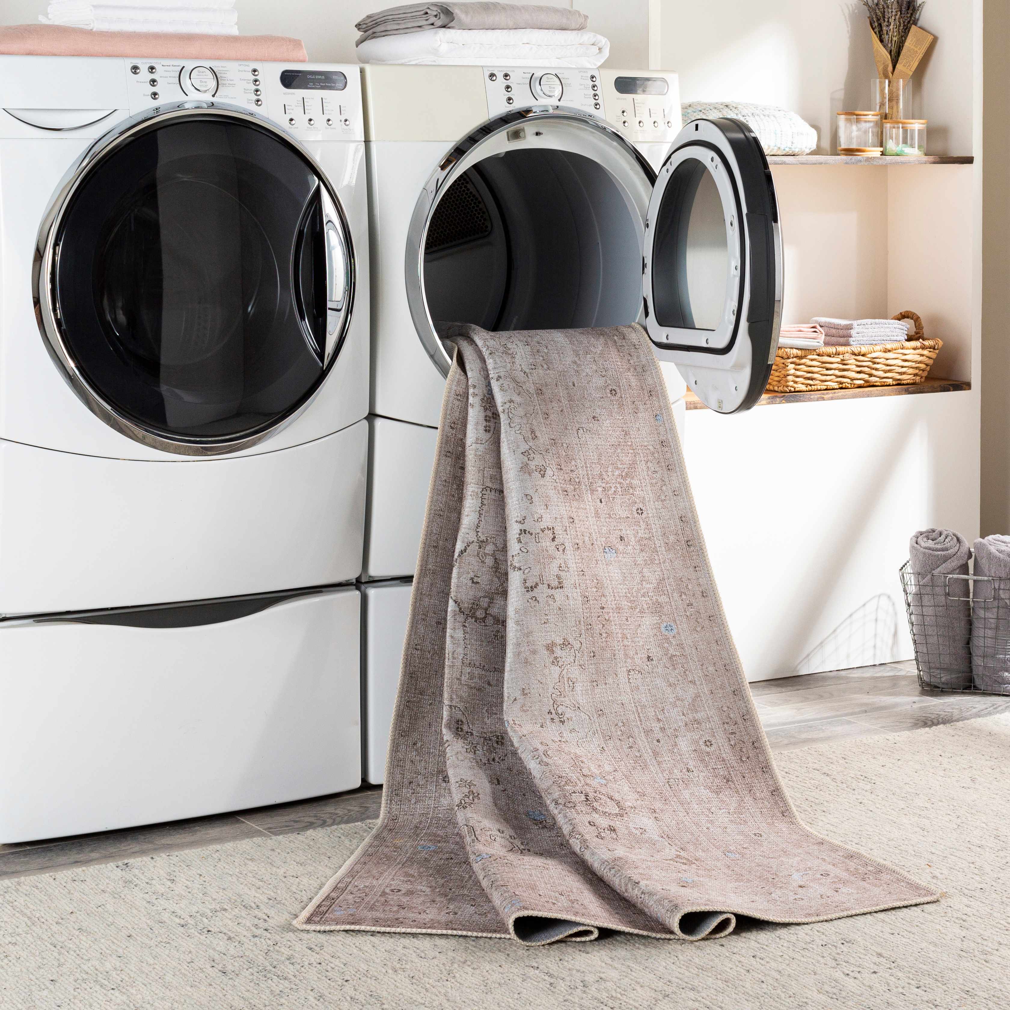 Multi-Color Patterned Washable Area Rug