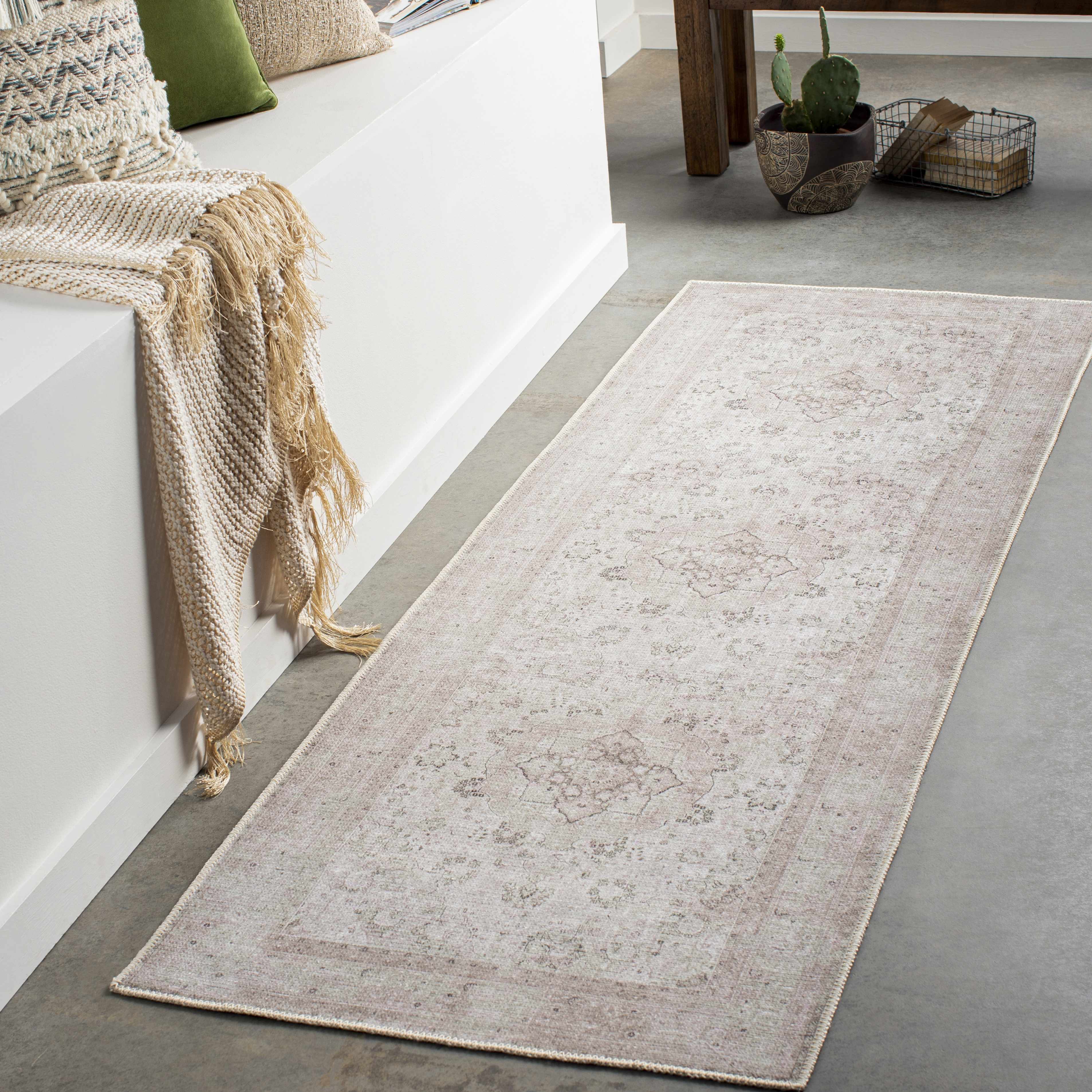 Multi-Color Patterned Washable Area Rug