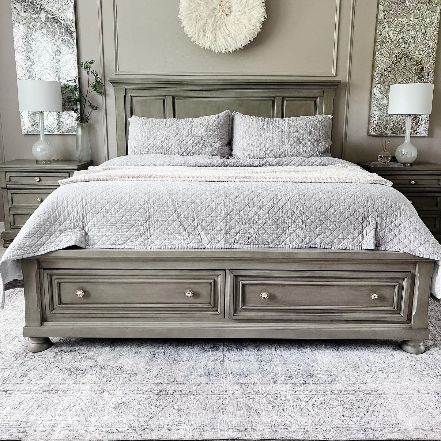 Belgian Flax Linen Rich Cotton Blend Quilt 3 Piece Set-Tolkye