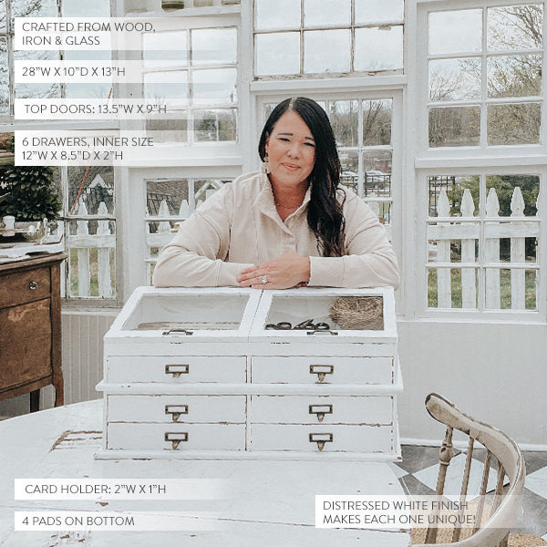 Vintage-Inspired Apothecary Cabinet with Lift-Top Storage