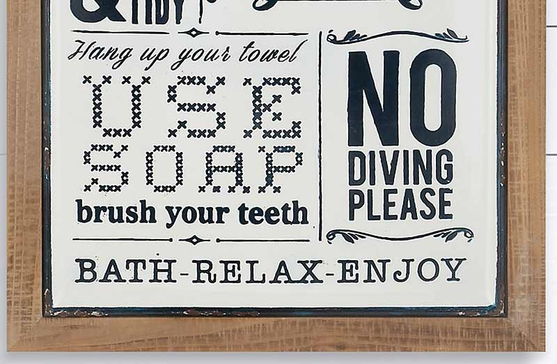 Enamelware Inspired Typography Sign, Pick your Style