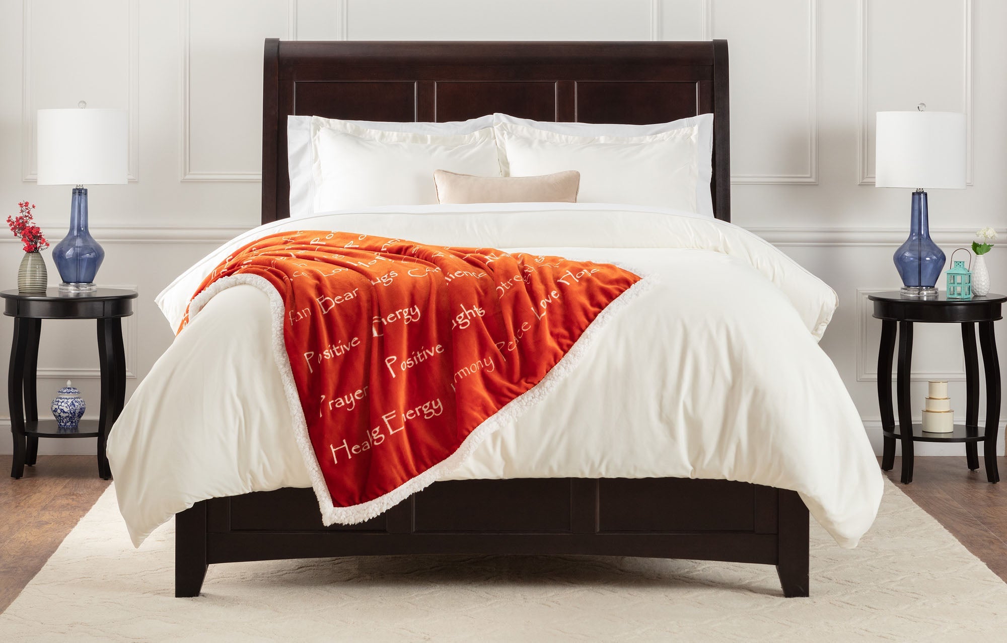 Gift Faux Fur Comfort Words Throw Blanket-Tolkye