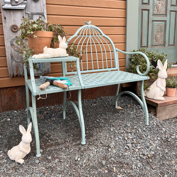 Birdcage Inspired Outdoor Garden Bench