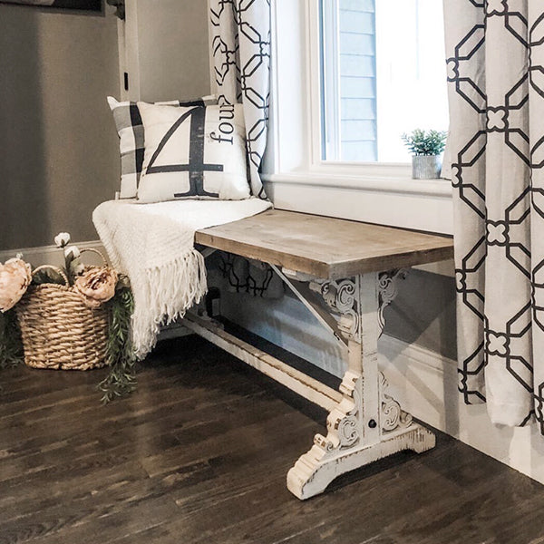 Corbel Inspired Wood Bench