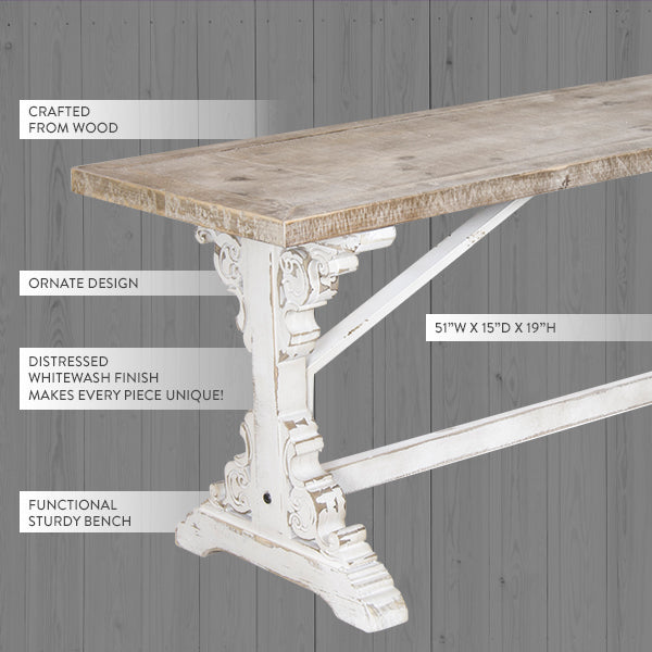 Corbel Inspired Wood Bench