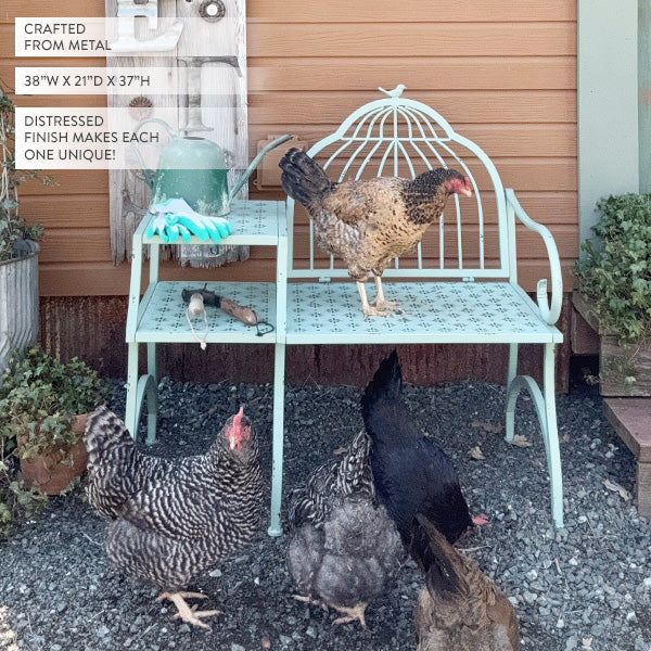 Birdcage Inspired Outdoor Garden Bench