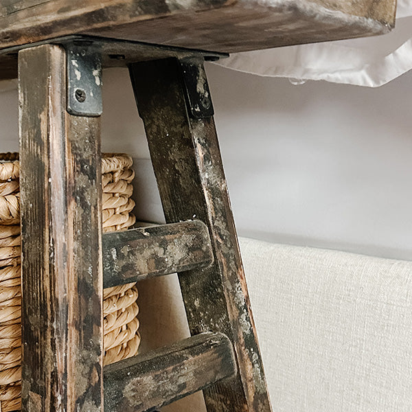 Vintage Inspired Wooden Bench Potting Riser