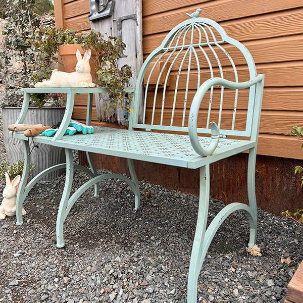 Birdcage Inspired Outdoor Garden Bench