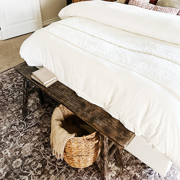 Vintage Inspired Wooden Bench Potting Riser