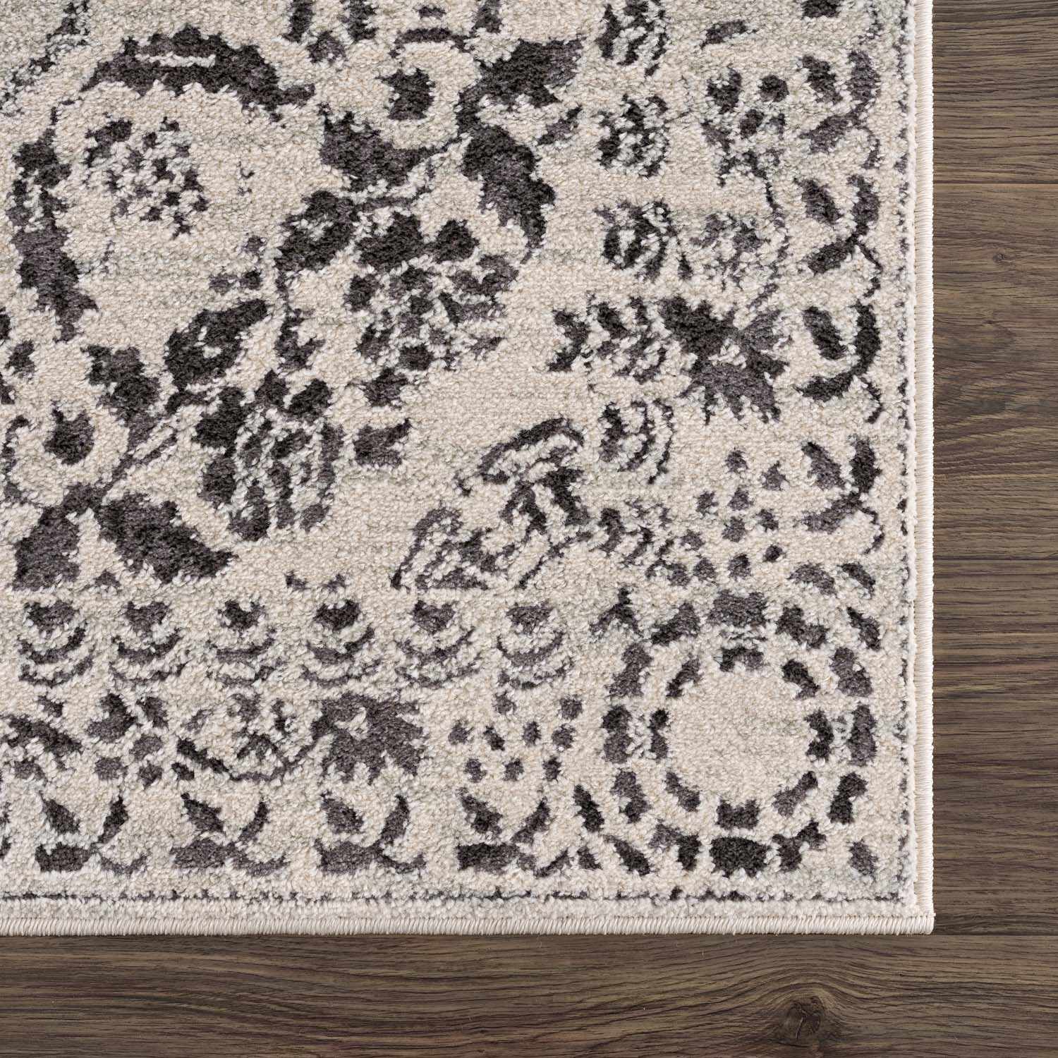 Charcoal Medallion Area Rug
