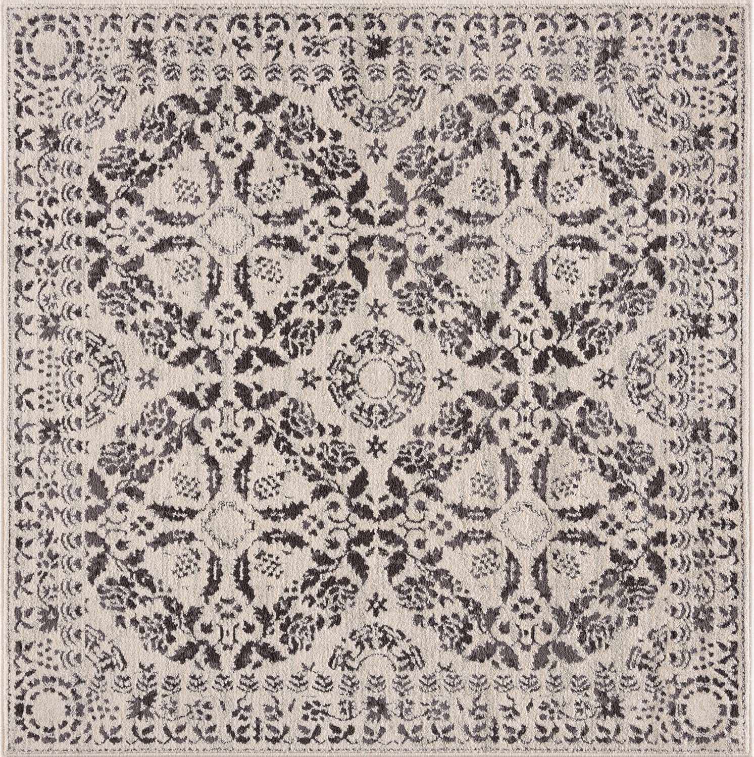 Charcoal Medallion Area Rug