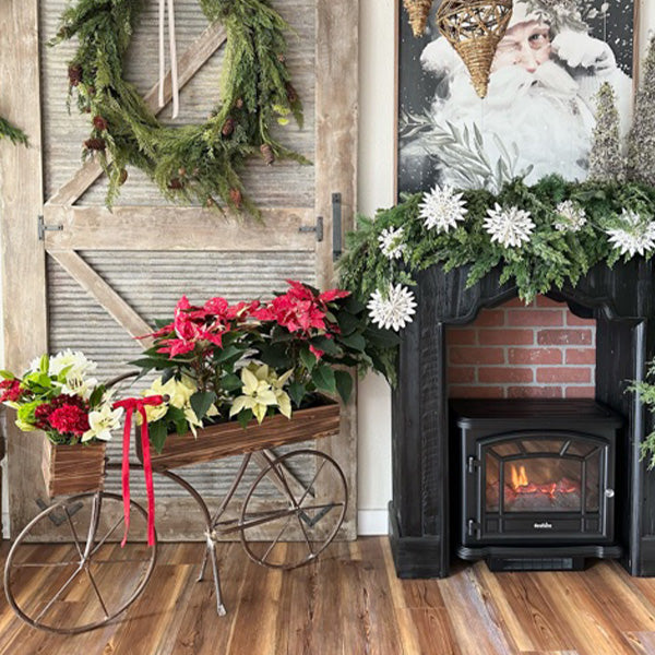 41 Inch Wood and Iron Garden Bicycle Planter