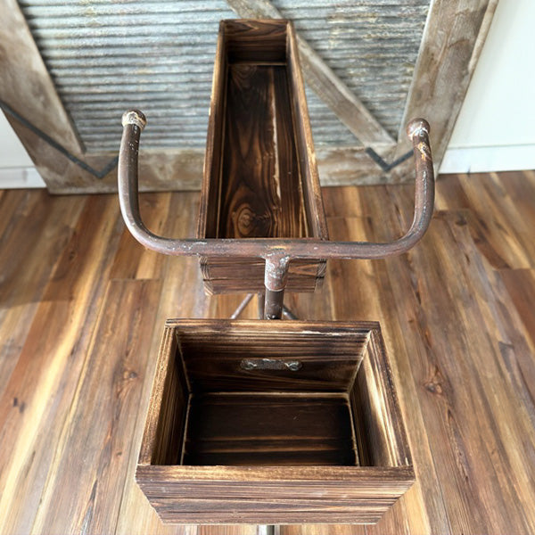 41 Inch Wood and Iron Garden Bicycle Planter