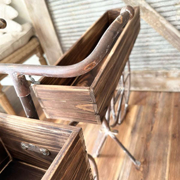 41 Inch Wood and Iron Garden Bicycle Planter