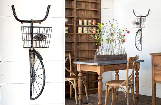 Bike and Basket Wall Art
