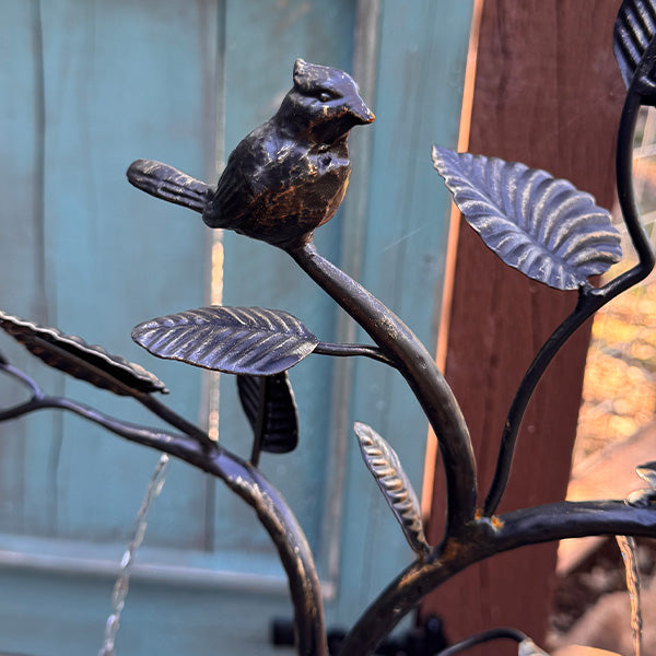 Bird on Branch Outdoor Fountain