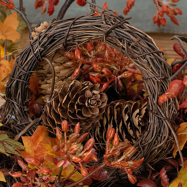 Maple Leaves and Berries Birdnest