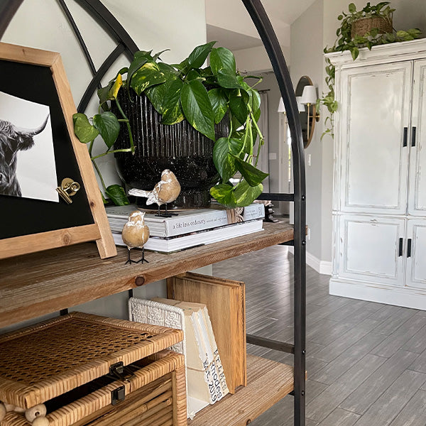 Distressed Brown Bird Figurines, Set of Two