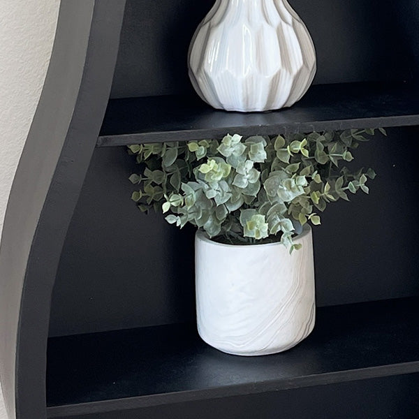 Huge 74 Inch Black Mora Clock with Shelves