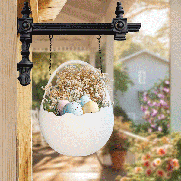 Easter Egg Planter With Bracket Option | Our "Easter" Signs Of The Seasons Edition