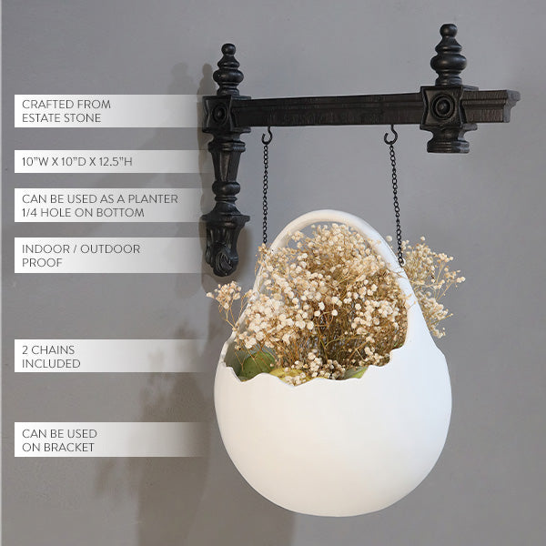 Easter Egg Planter With Bracket Option | Our "Easter" Signs Of The Seasons Edition