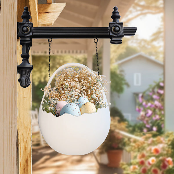 Easter Egg Planter With Bracket Option | Our "Easter" Signs Of The Seasons Edition