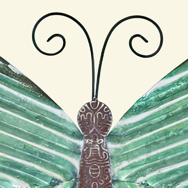 21 Inch Vibrant Multi-Color Metal Butterfly Wall Art, Set of Three