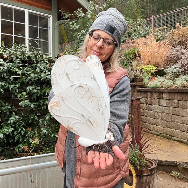 Indoor/Outdoor Distressed Metal Butterfly