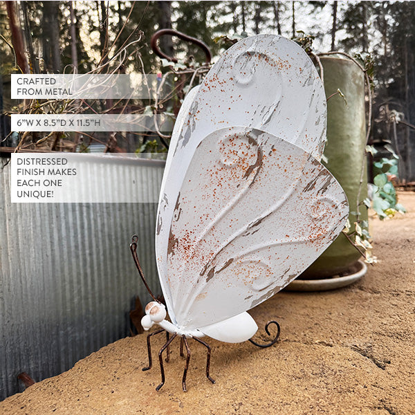 Indoor/Outdoor Distressed Metal Butterfly