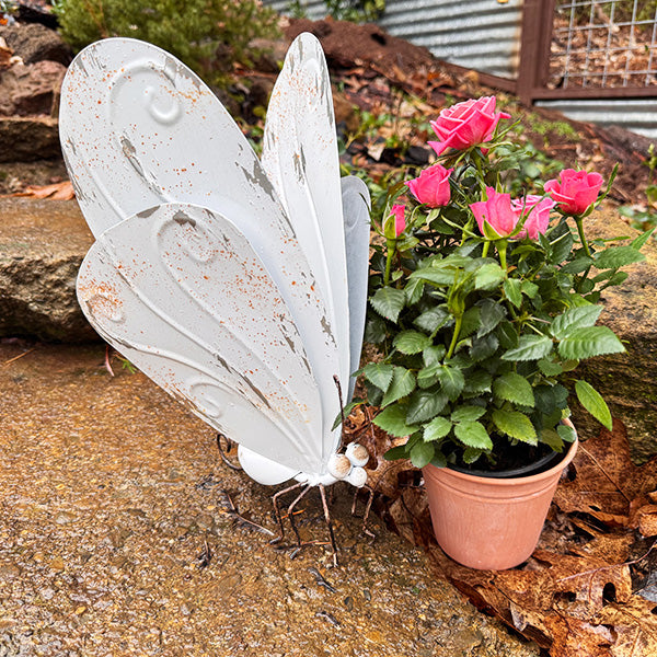 Indoor/Outdoor Distressed Metal Butterfly