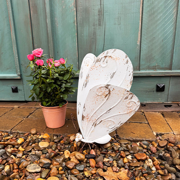 Indoor/Outdoor Distressed Metal Butterfly