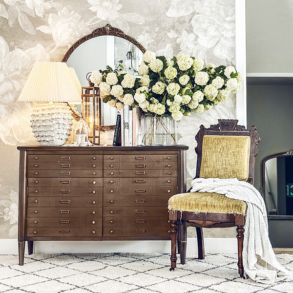 1920 Letterpress Wooden Storage Cabinet