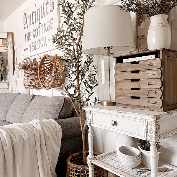 Rustic Wooden Filing Organizer