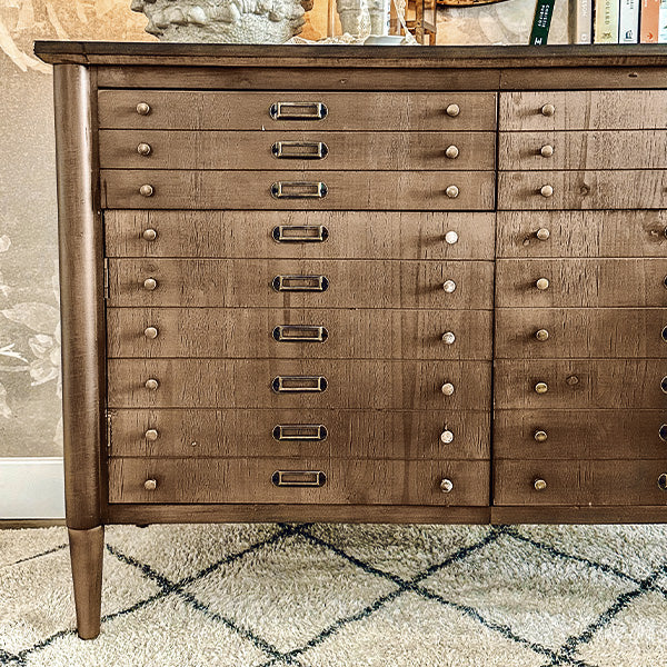 1920 Letterpress Wooden Storage Cabinet