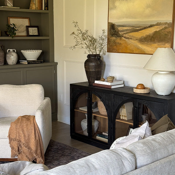 64 Inch Arch Four Door Sideboard Media Cabinet