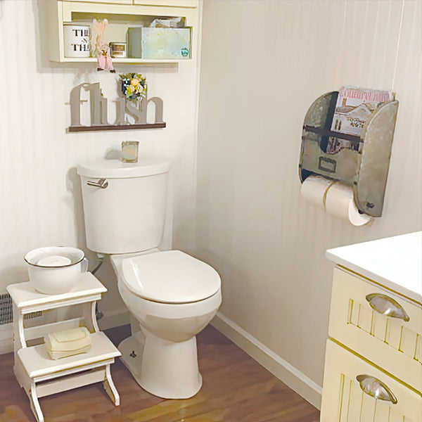 Distressed Metal Bathroom Caddy